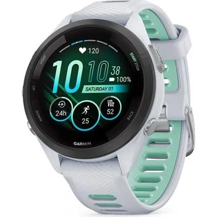 Garmin Forerunner 265S czarna ramka, mleczny kwarc