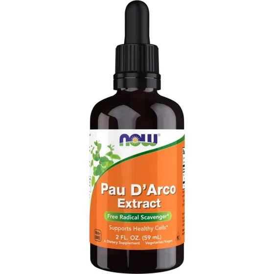 Now Foods Pau D'Arco 59 ml - Ekstrakt z kory drzewa Tabebuia