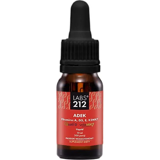 Labs212 ADEK Liquid 10 ml - Witaminy A, D3, E i K2 MK-7