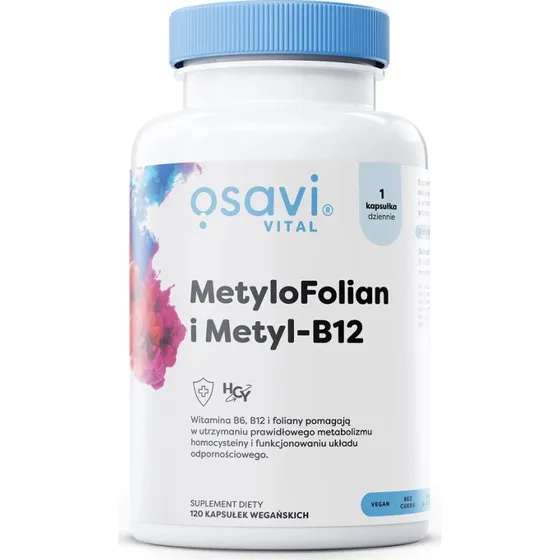 Osavi MetyloFolian i Metyl B12, 120 kapsułek