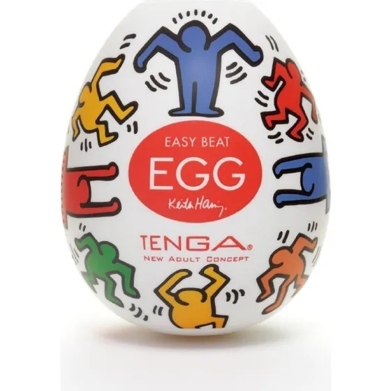 TENGA Easy Beat Egg Keith Haring Dance - Jednorazowy masturbator