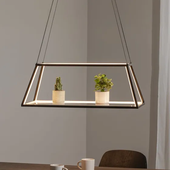 Lucande Mensola LED Lampa Wisząca Czarna, 75 cm