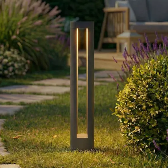Lindby Słupek oświetleniowy LED Soriq, antracyt, 75 cm, IP54
