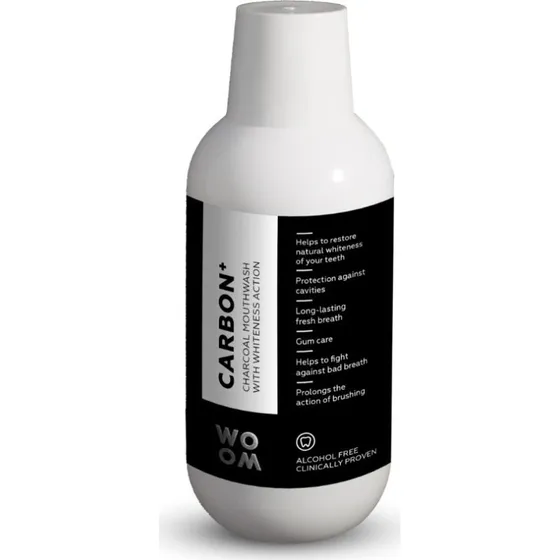 Woom Carbon+ Wybielający Płyn z Węglem 500ml