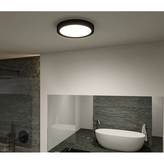Lampa sufitowa LED Paulmann Tega IP44 biała/czarna CCT