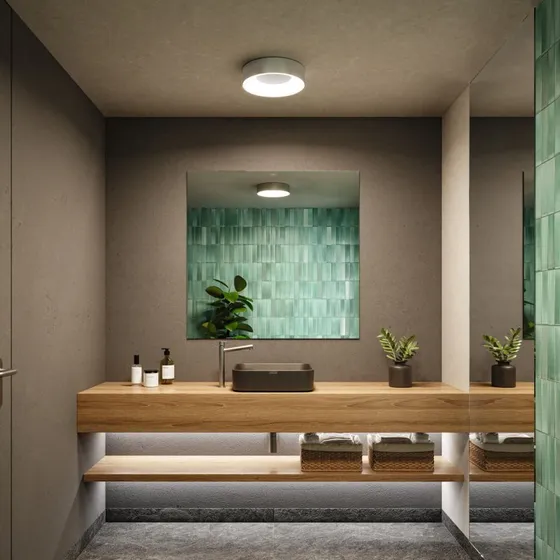 Paulmann HomeSpa Casca Lampa sufitowa LED IP44, biała/aluminium
