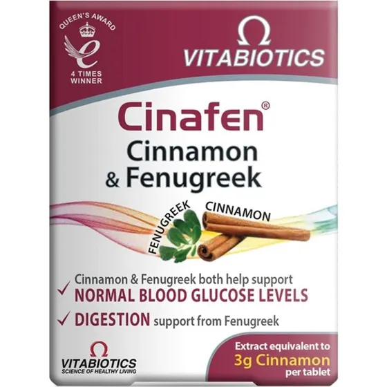 Vitabiotics Cinafen Cynamon i Kozieradka 60 tabletek