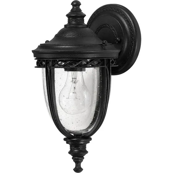 Elstead FEISS English Bridle Lampa ścienna IP44 czarna Ø16,5 cm