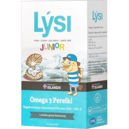 Lysi Junior Omega 3 Pereki 120 szt. (2x60)