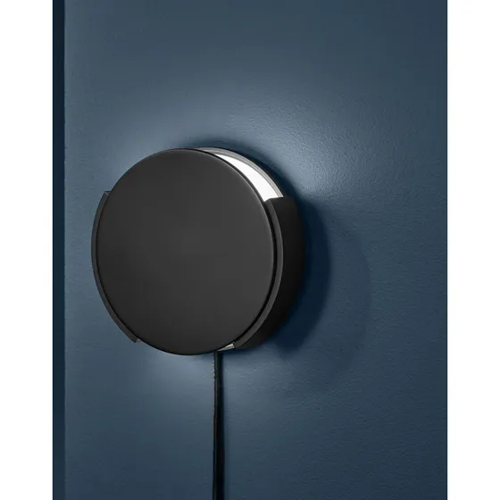 Frandsen Rotate Lampa Ścienna Czarna, Metalowa, Ø 15 cm