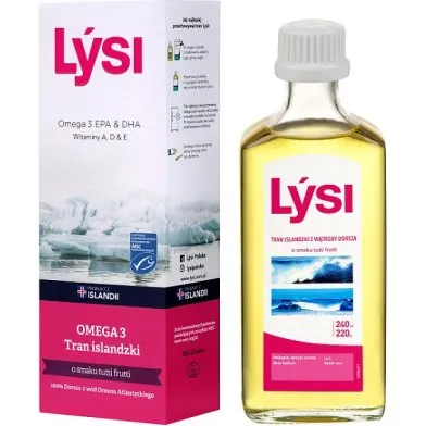 Lysi Tran Islandzki Omega-3 tutti frutti 240 ml