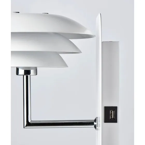 Dyberg Larsen DL20 USB Shelf Kinkiet, biały