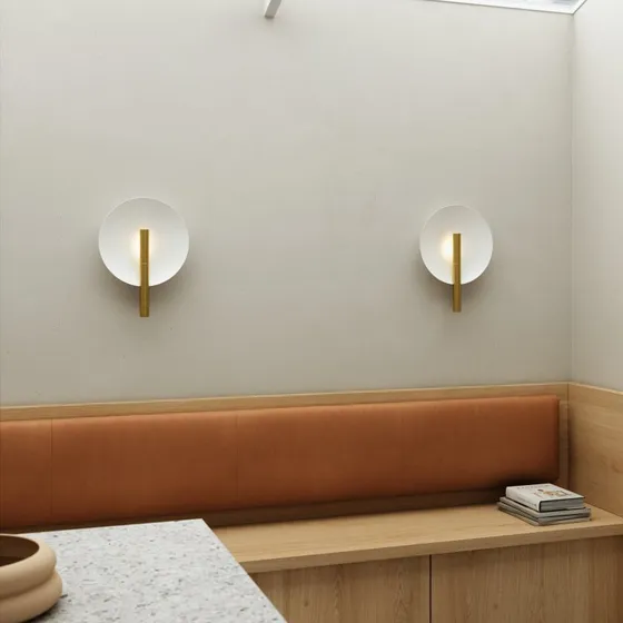 Nordlux Kinkiet Furiko Brushed Brass - Mosiądz/Biały