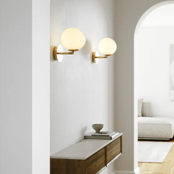 Design For The People Shapes Lampa Ścienna Brass - Szkło