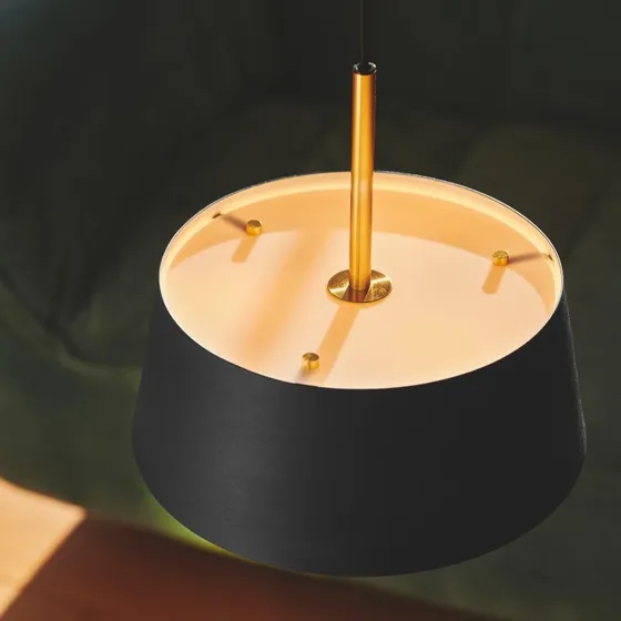 Nordlux Clasi 30 Lampa Wisząca Black - Czarna z mosiężnymi detalami