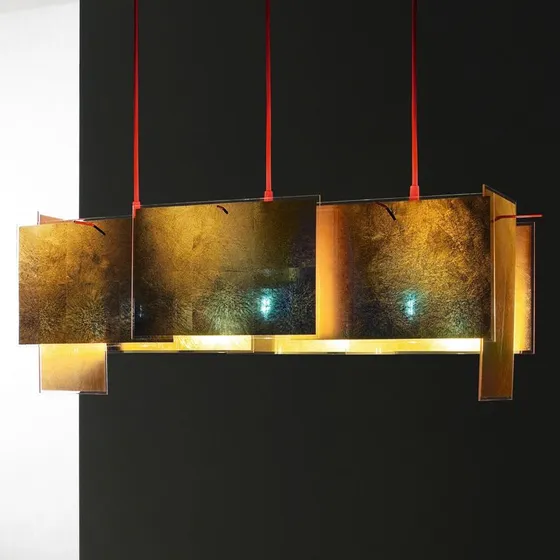 Ingo Maurer 24 Karat Blau M Lampa Wisząca 450cm - Złota