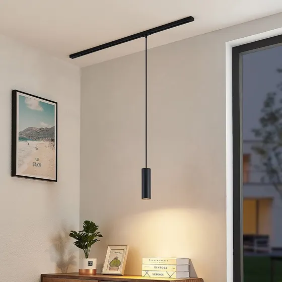 Lindby Linaro Track Lampa Wisząca H20 Czarna