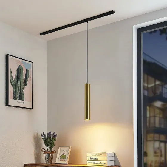 Lindby Linaro Track Lampa Wisząca H40 Złota