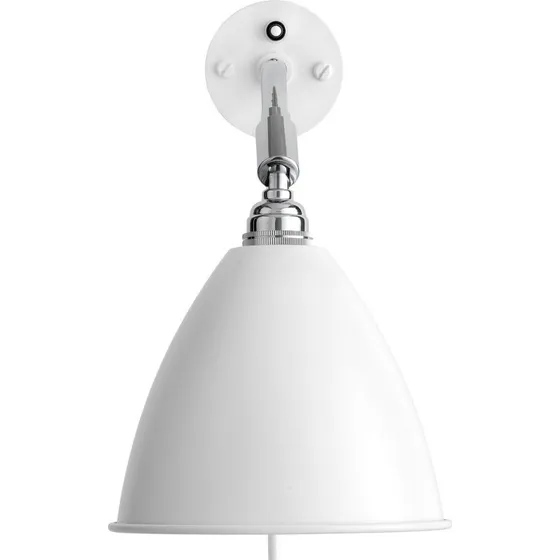 Gubi Bestlite BL7 Kinkiet, biały/chrom, Ø 16 cm