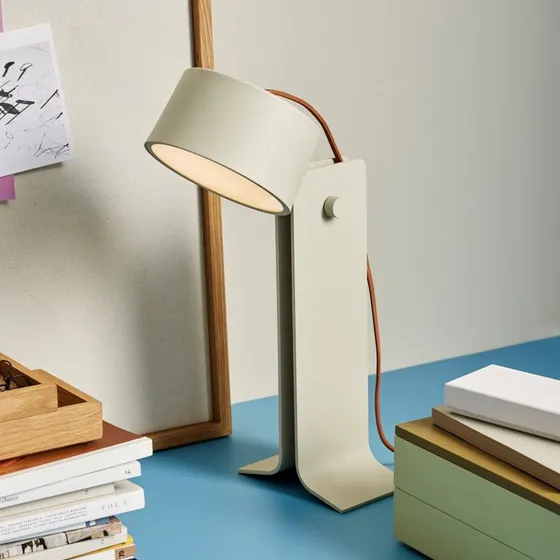 Hübsch Lampa Stołowa LED Crea Sand/Orange