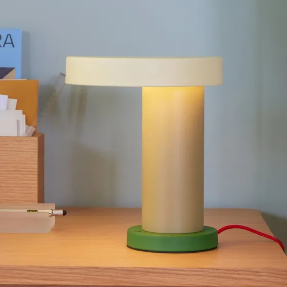 Hübsch Magic Lampa Stołowa LED – Zielona/Ochra/Beżowa