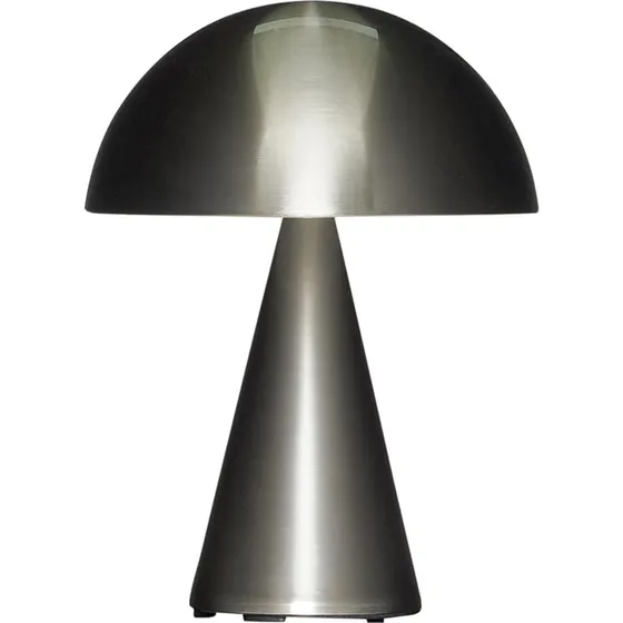 HÜBSCH Lampa stołowa Mush LED, nikiel, akumulatorowa, IP44