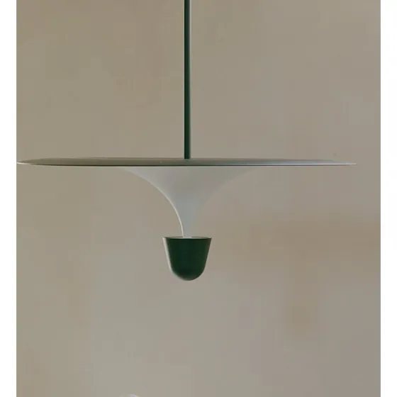 Lampa wisząca LED New Works Kantarell, Ø 60 cm, czarna