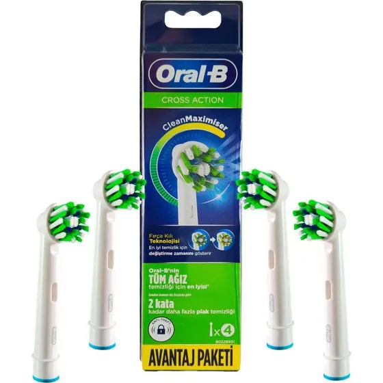 Oral-B EB50RB Cross Action 4x Końcówki Białe