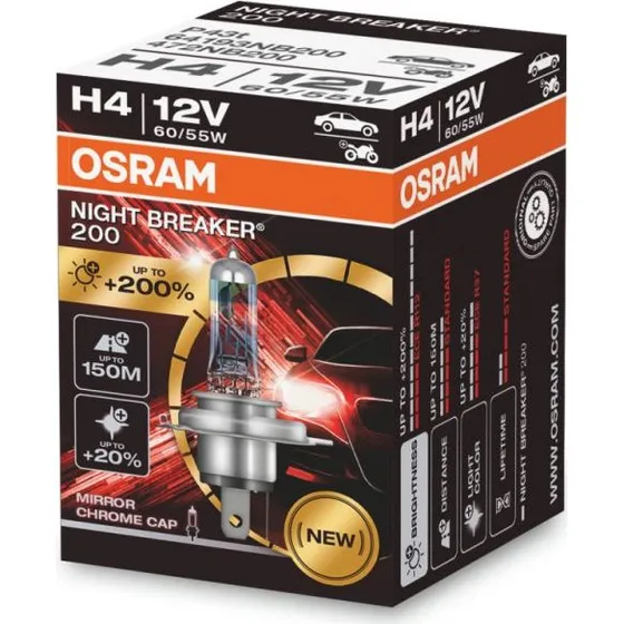 OSRAM H4 Night Breaker Laser +200% 64193NB200