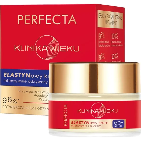 Perfecta Klinika Wieku Elastynowy krem odżywczy na noc 60+ 50ml