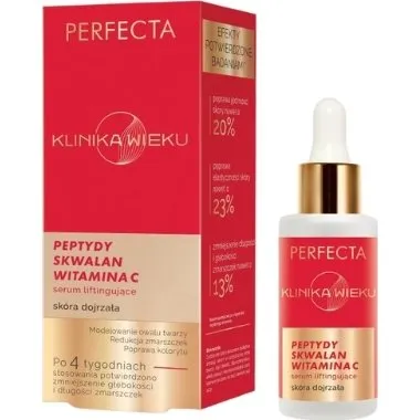 Perfecta Klinika Wieku Serum liftingujące Peptydy, Skwalan, Witamina C 30 ml