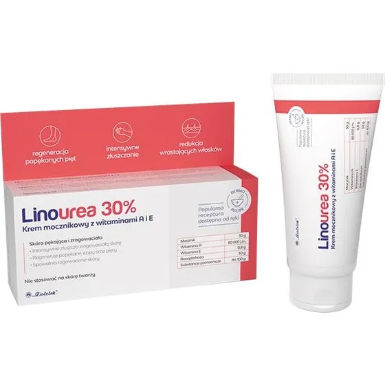 Ziołolek Linourea 30% Krem mocznikowy z witaminami A+E 50g