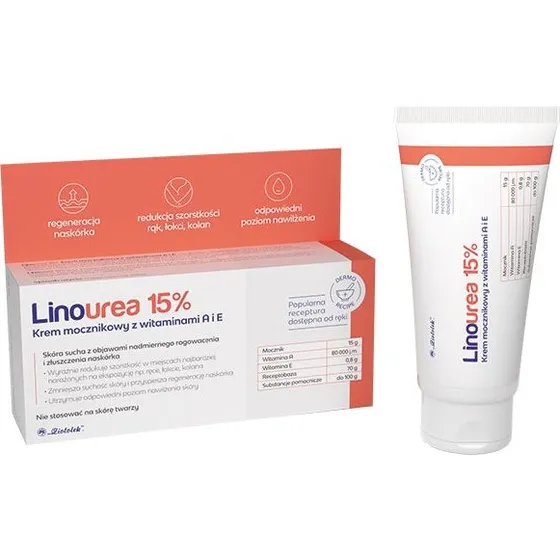 Ziołolek Linourea 15% krem mocznikowy z witaminami A i E 50g