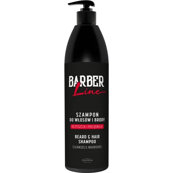 Joanna Professional Barber Line szampon do włosów i brody 1000ml