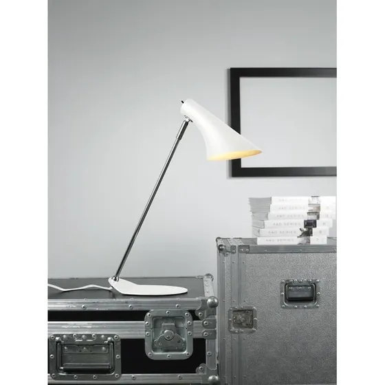 Nordlux Vanila - lampka biurkowa biaa, metal, srebrne rami