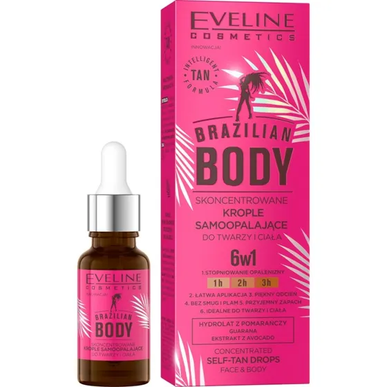 Eveline Cosmetics Brazilian Body skoncentrowane krople samoopalające 18ml