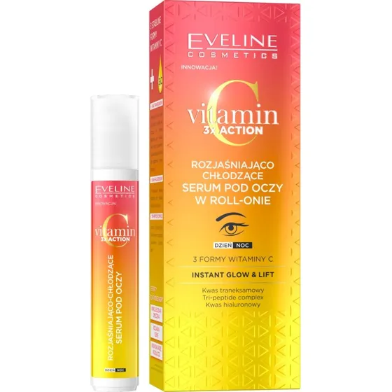 Eveline Cosmetics Vitamin C 3x Action Serum pod oczy roll-on 15ml