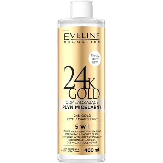 Eveline Cosmetics 24K Gold odmładzający płyn micelarny 5w1 400ml