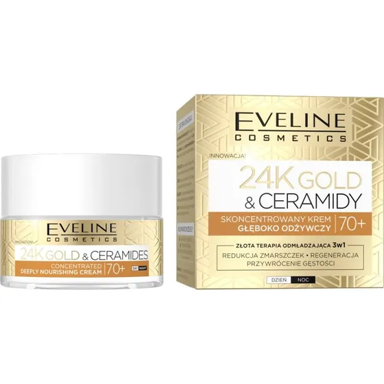 Eveline Cosmetics 24K Gold&Ceramidy Krem Odżywczy 70+ 50ml