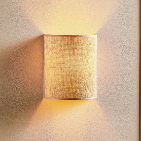 Euluna Lampa Ścienna Duolla Nature/Jute - Brązowa, Tekstylna