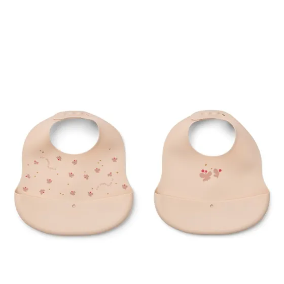 Liewood Śliniak Ember 2-pack różowy