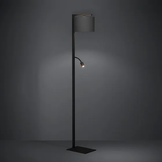 EGLO Stars of Light Foligno - Lampa podłogowa czarna z lampką LED