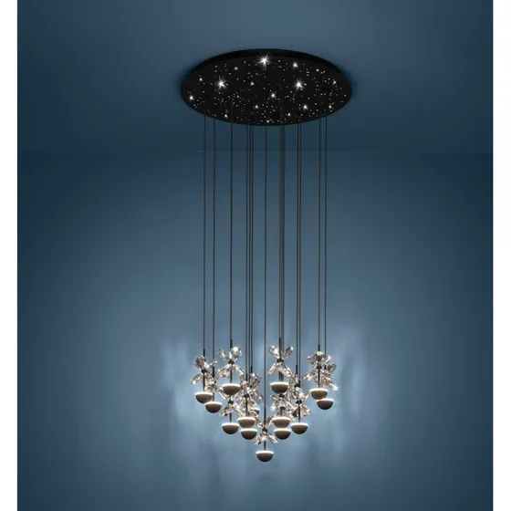 EGLO Stars of Light Pianopoli żyrandol LED 50x113 cm czarny