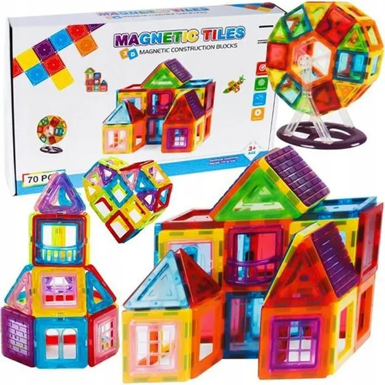 click4TOYS Klocki Magnetyczne 3D 70 elementw