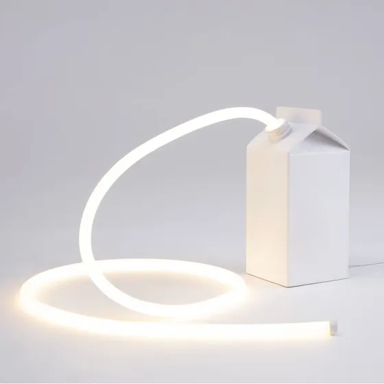 Seletti Daily Glow Milk Lampa Stołowa LED