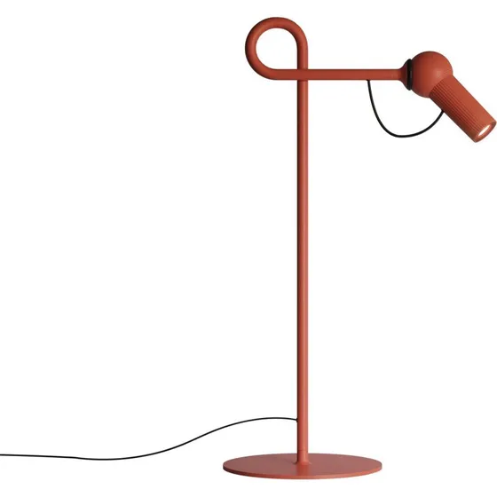 KDLN Lampa stołowa Bird Brick Red – metalowa, ściemniana