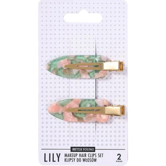 Sister Young Lily Klipsy do makijażu Pink Coffee, 2 sztuki