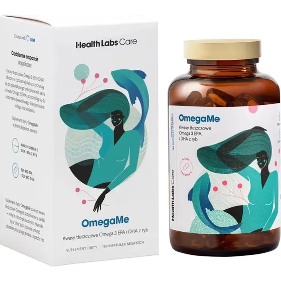 Health Labs OmegaMe 120 kapsułek - Kwasy tłuszczowe Omega-3 EPA i DHA