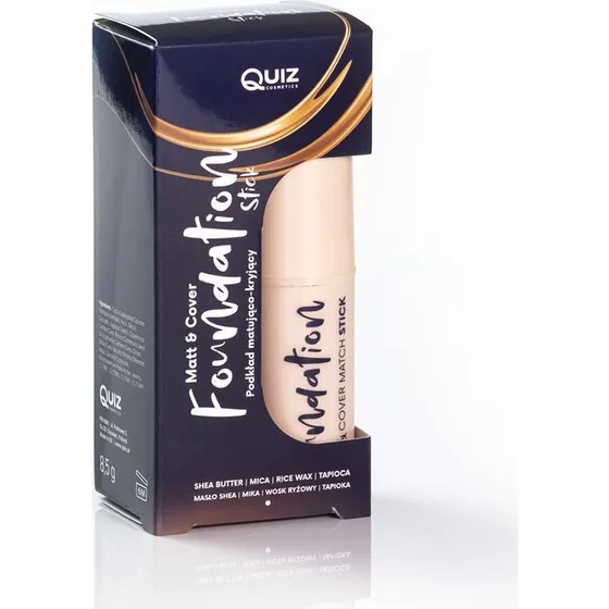 Quiz Cosmetics Matt & Cover Stick Foundation 7.5g Natural