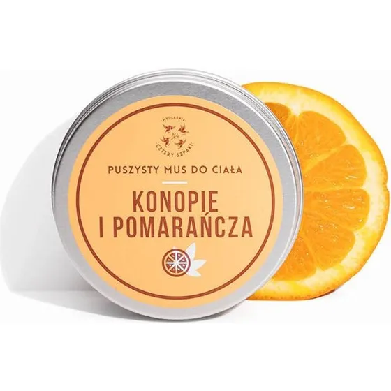 4 Szpaki Mus do ciała Konopie i Pomarańcza 150ml